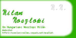 milan noszlopi business card